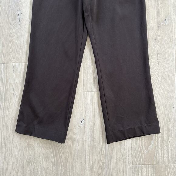 Lafayette 148 Satin Pants Silk Blend Straight Leg Trousers Cropped - Picture 3 of 12